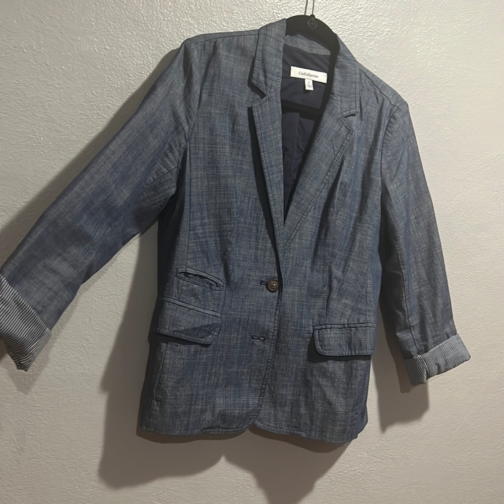 Denim-colored Croft & Barrow blazer